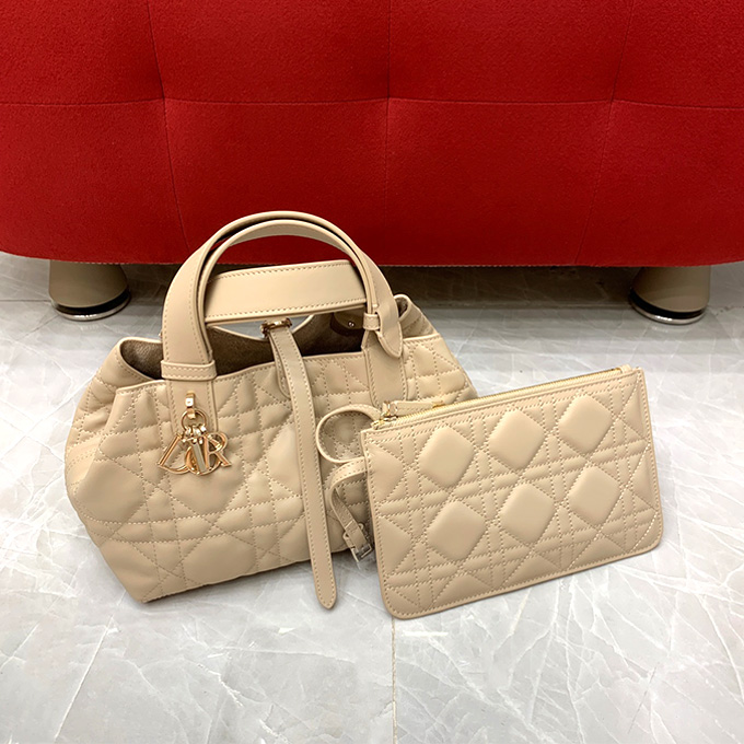 dior toujours small oversized cannage quilted calfskin tote bag